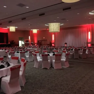 Full Ballroom uplighting at Ala Moana Hotel.