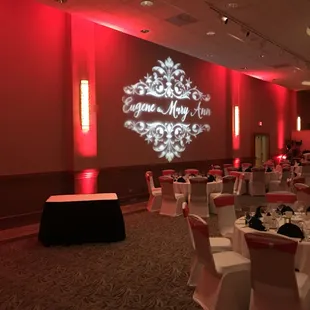 Uplighting and Monogram at Ala Moana Hotel.