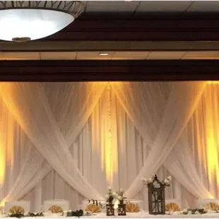 Uplighting for the head table