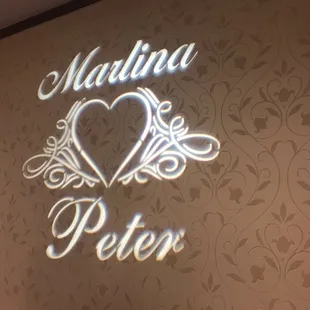 Custom Monogram/Gobo for the Bride and Groom