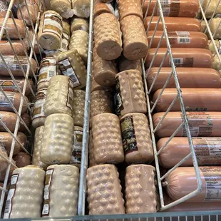 a variety of sausages