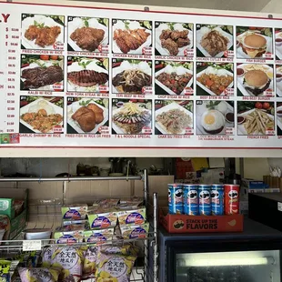 Complete menu with up to date prices