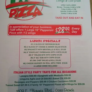 Menu page 1/4