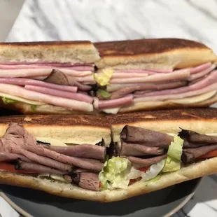 a cut in half sandwich