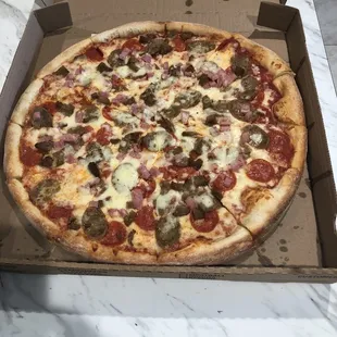 a pizza in a box