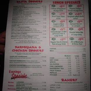 T&amp;M Menu