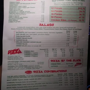 T&amp;M Menu