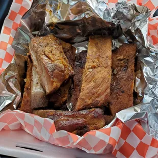 1/2 slab ribs , not bad