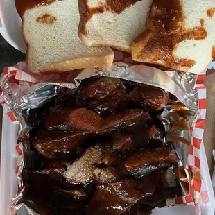 3 3-Way T &amp; R BBQ Big Texas Platter (chicken, tri-tip, &amp; ribs)