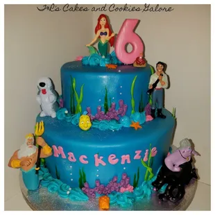 Little Mermaid 6th Birthday Cake