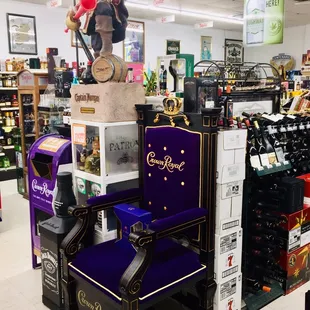 a display of liquor