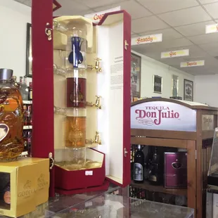 a display of liquor