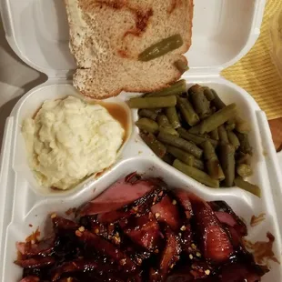 2 meat plate for $17 was overall pathetic