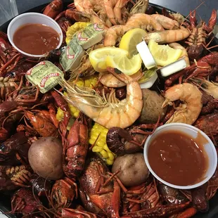 a platter of seafood