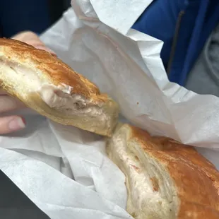 Strawberry and cream croissant