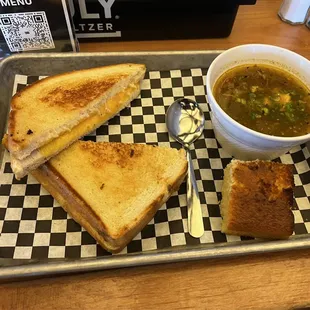 Green Chili and grilled cheese