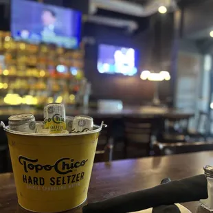 Bring your Friends and head over to TBirds on Game Days where we have Topo Chico Buckets for $25 ALL day long!