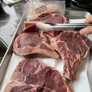 steak being prepared
