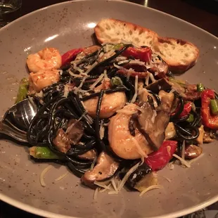 Shrimp and chorizo pasta