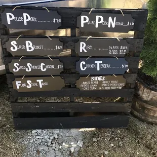 a pallet of bbq's