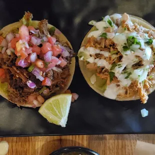 Carne Asada and Chicken Tinga