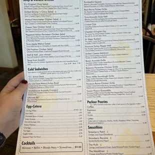 New menu