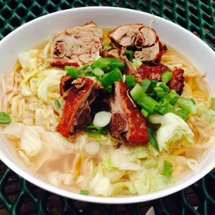 Duck noodle soup.