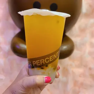 Fresh passionfruit fruit tea with lychee jelly - 9/2022