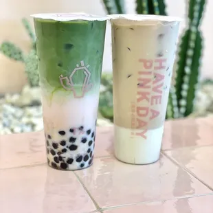 Ig: @eat_with_jeleneeee | Matcha Sakura and Pana Cotta Original