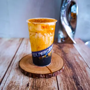 Creme brûlée boba latte