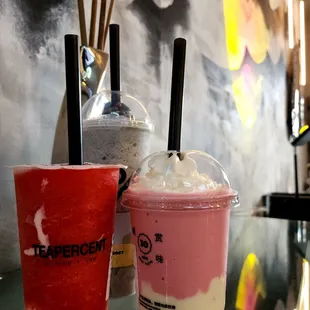 Strawberry Overload, Hey Sesame, and Strawberry Mochi Yogurt