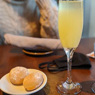 Donut and mimosa