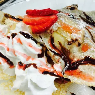 Strawberry crepe