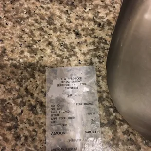 the receipt