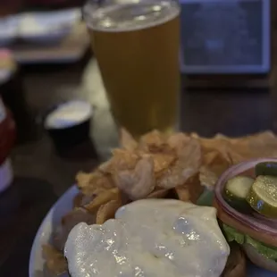Provolone cheeseburger