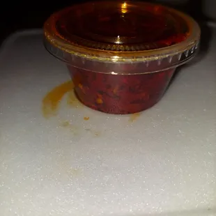 Chili olive. 50 wow we already spent $41 on lunch.