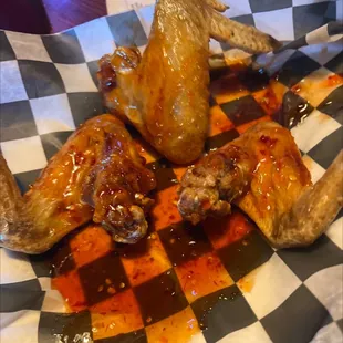 JUMBO WINGS!   And I mean jumbo!