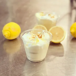 lemons and whipped cream