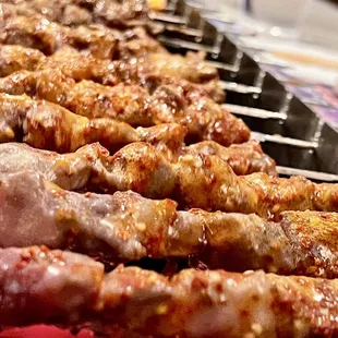 Beef and lamb skewers