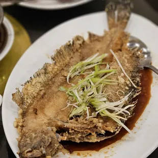 Deep fried flounder