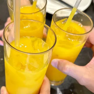 Mango Drink. You can also ask for their lemon tea. The first time we went we got a mixed version of this which was really good.