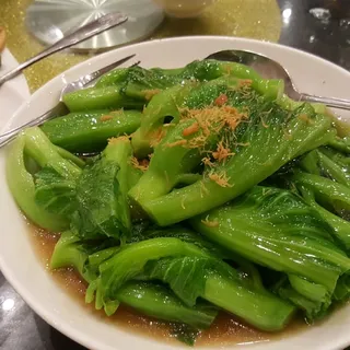 Simmered Mustard Greens with Black Mushrooms