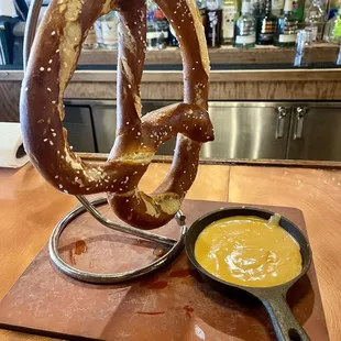 GEMnormous soft pretzel and cheese