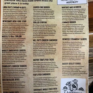 Menu name meanings