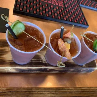 Three Bloody Mary flight