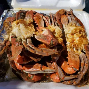 April 2020: Medium Blue Craps in garlic butter (Yes, Sir!)