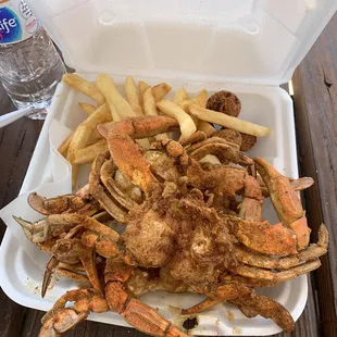 4 fried crab lunch