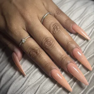 Beautiful stiletto Full Set Done By Katie from T Nails Spa