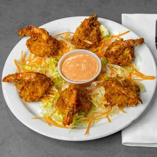 L. Breaded coconut shrimp