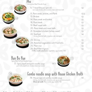 Menu (noodle soup)